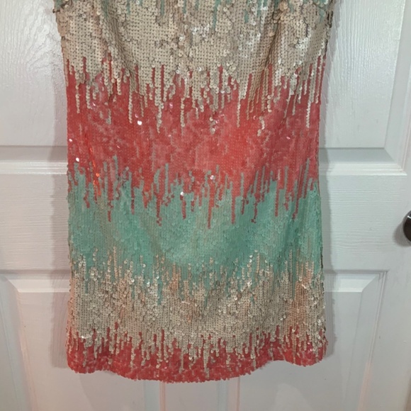 Skies Are Blue Anthropologie Sequin Wedding Party Sleeveless Mini Dress Size XS - Picture 4 of 10